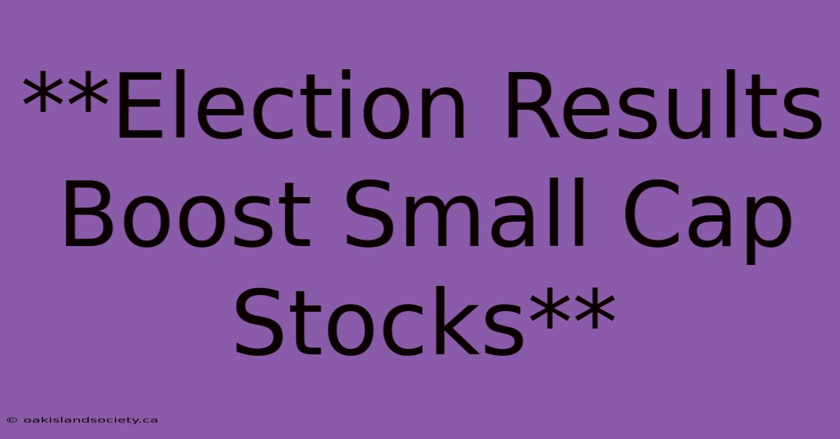 **Election Results Boost Small Cap Stocks**