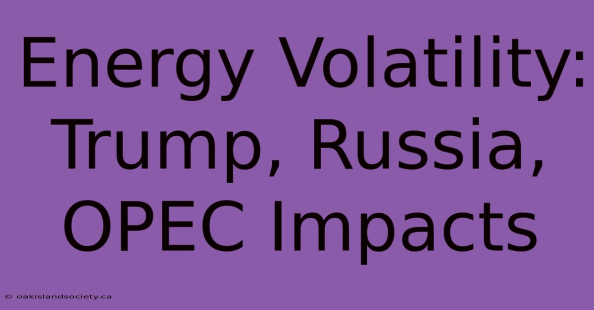 Energy Volatility: Trump, Russia, OPEC Impacts