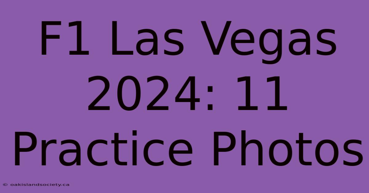 F1 Las Vegas 2024: 11 Practice Photos