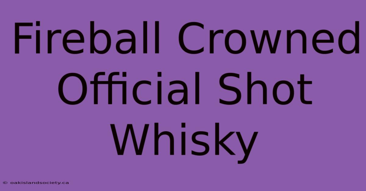 Fireball Crowned Official Shot Whisky