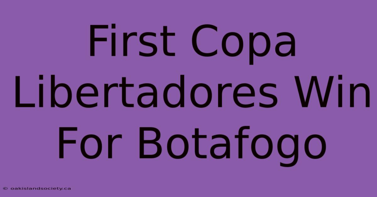 First Copa Libertadores Win For Botafogo