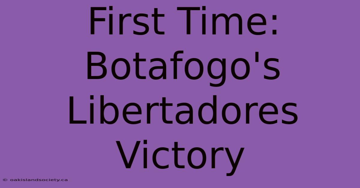 First Time: Botafogo's Libertadores Victory