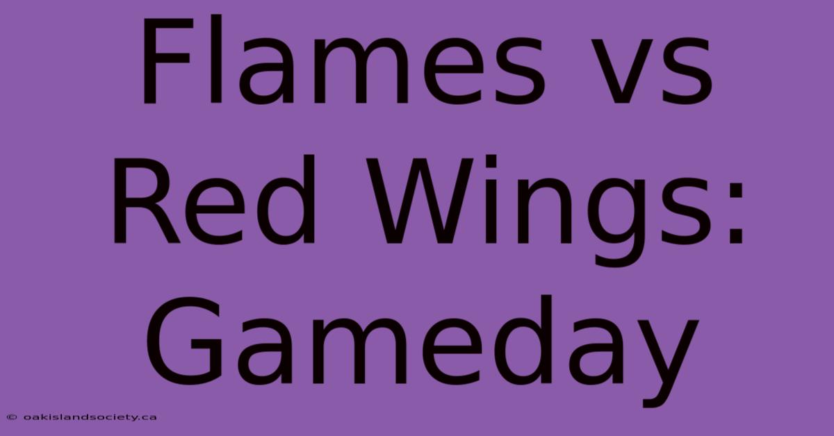 Flames Vs Red Wings: Gameday