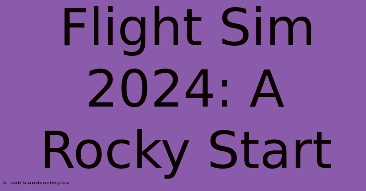 Flight Sim 2024: A Rocky Start