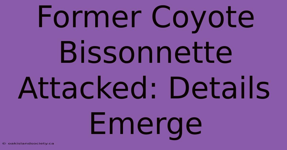 Former Coyote Bissonnette Attacked: Details Emerge