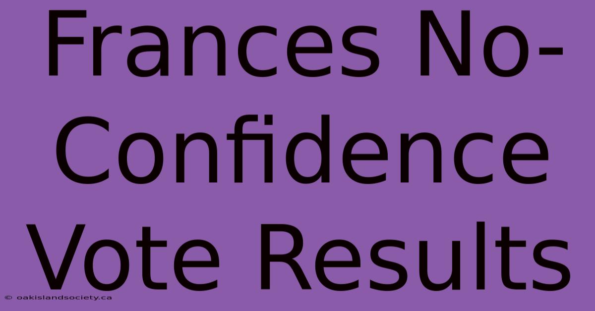 Frances No-Confidence Vote Results