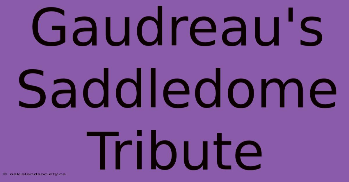 Gaudreau's Saddledome Tribute