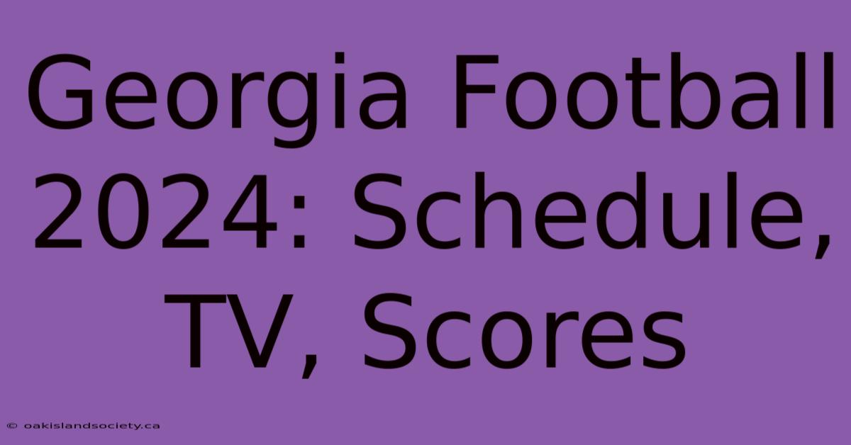 Georgia Football 2024: Schedule, TV, Scores 