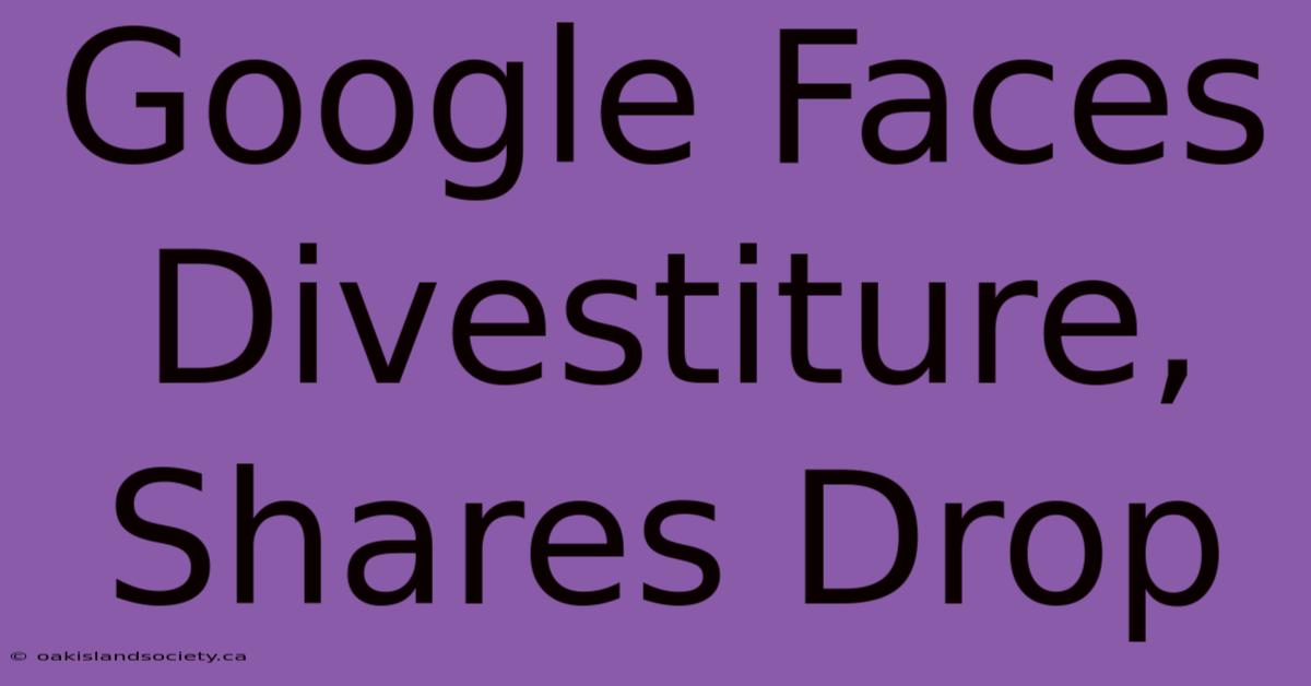 Google Faces Divestiture, Shares Drop