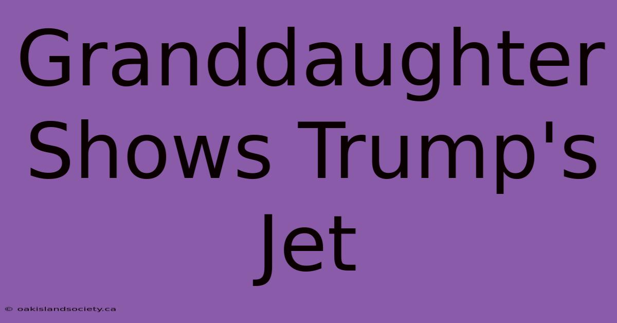 Granddaughter Shows Trump's Jet