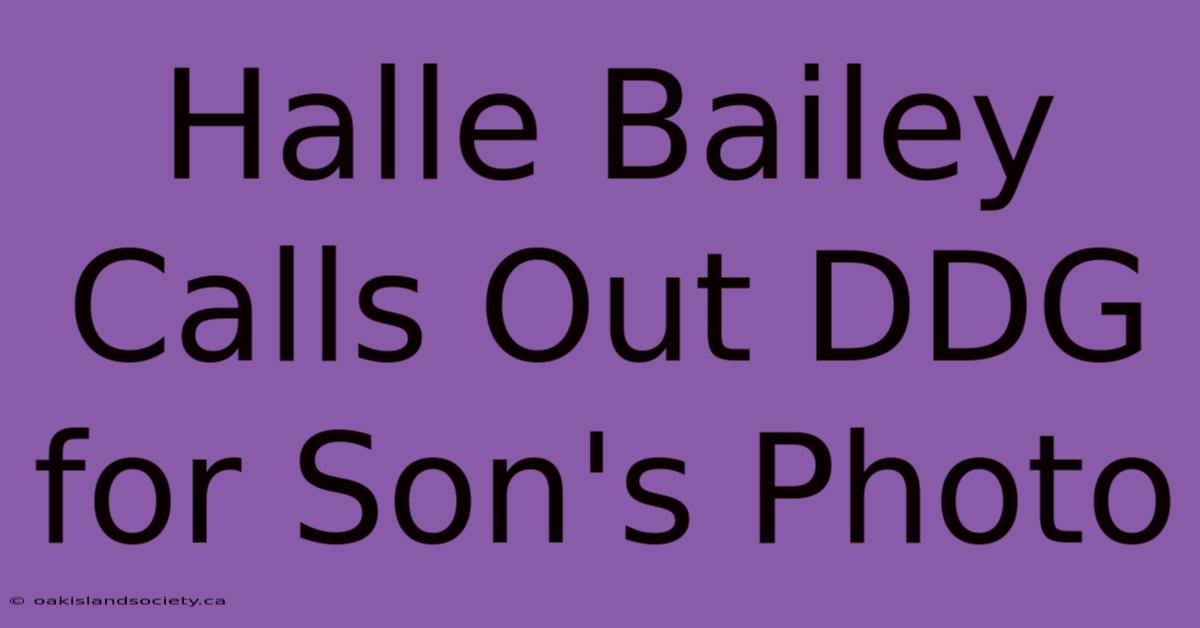 Halle Bailey Calls Out DDG For Son's Photo