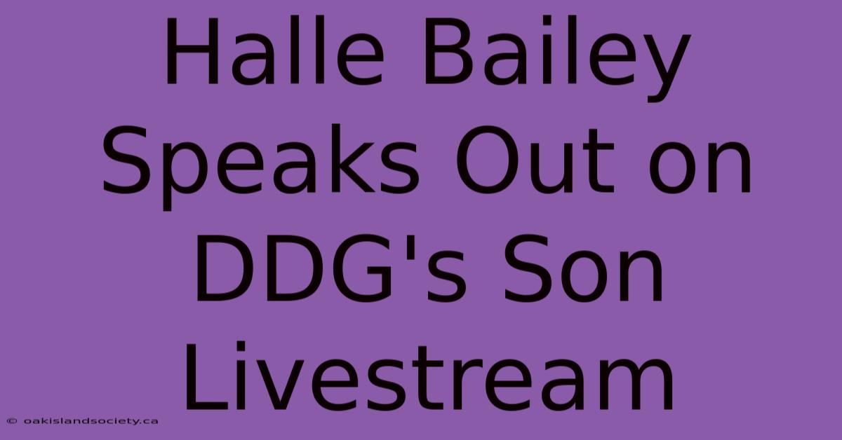 Halle Bailey Speaks Out On DDG's Son Livestream 