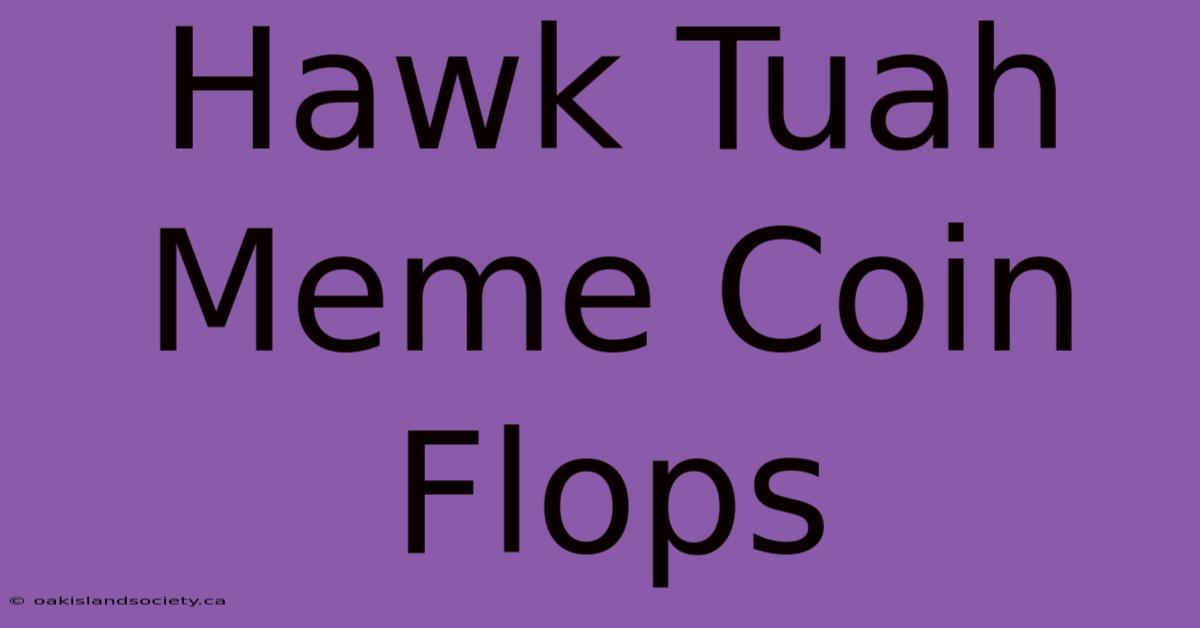 Hawk Tuah Meme Coin Flops