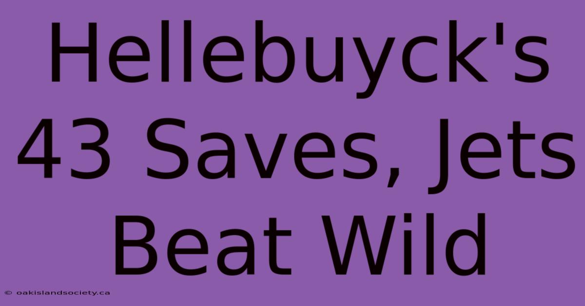 Hellebuyck's 43 Saves, Jets Beat Wild