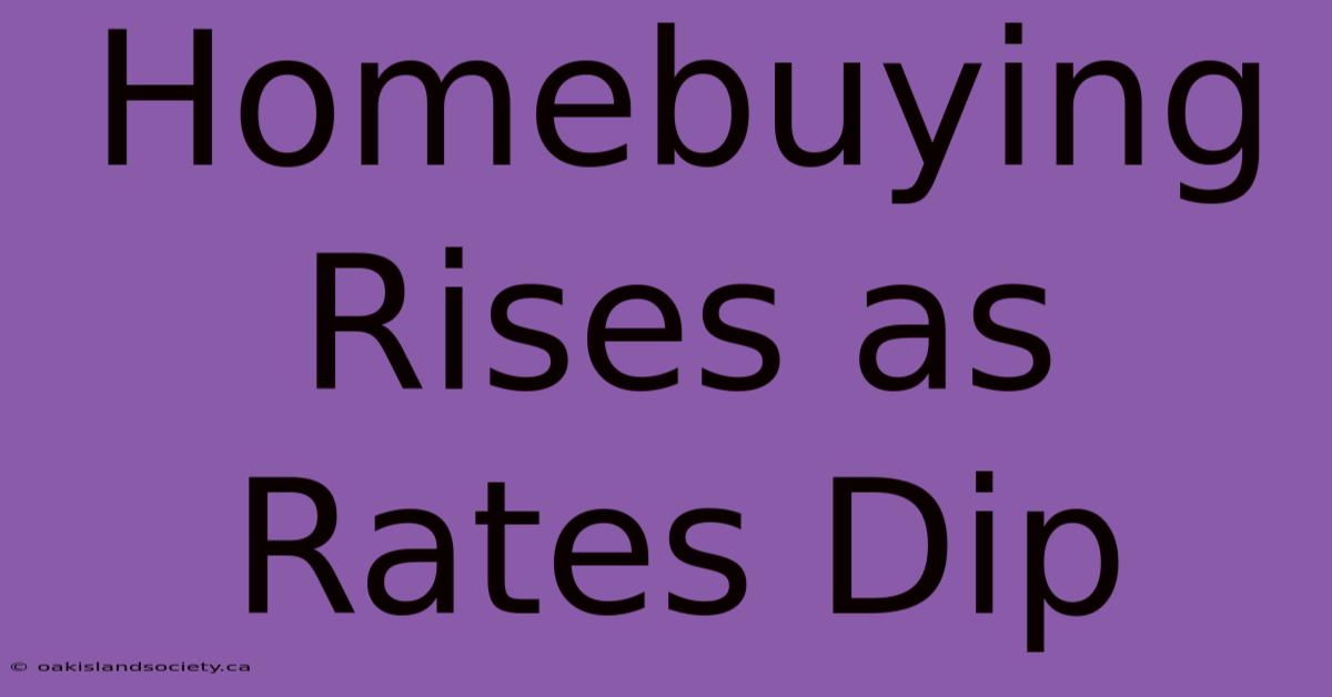 Homebuying Rises As Rates Dip