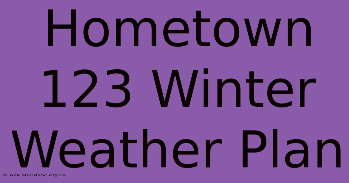 Hometown 123 Winter Weather Plan