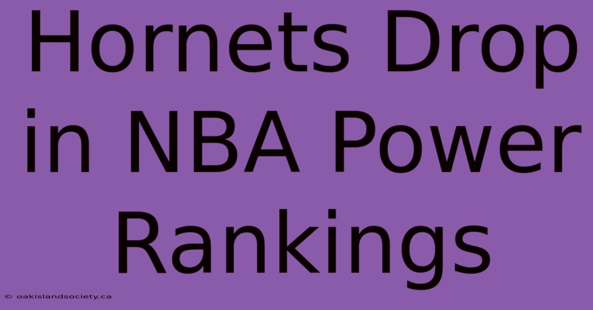 Hornets Drop In NBA Power Rankings