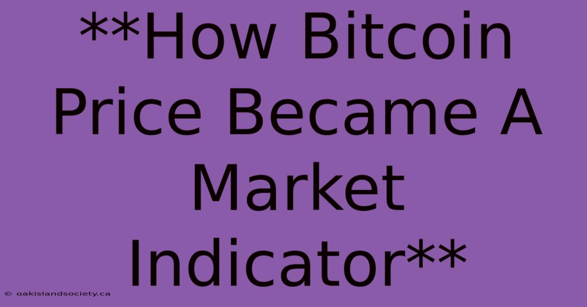 **How Bitcoin Price Became A Market Indicator** 