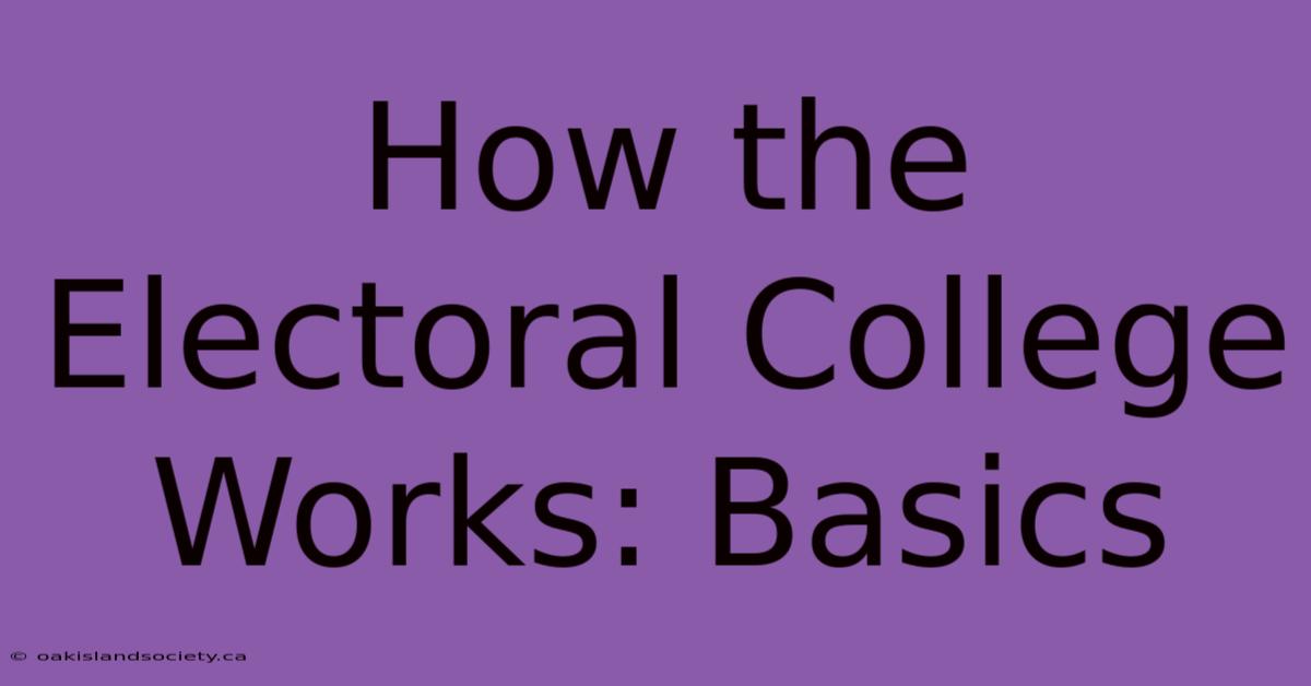 How The Electoral College Works: Basics