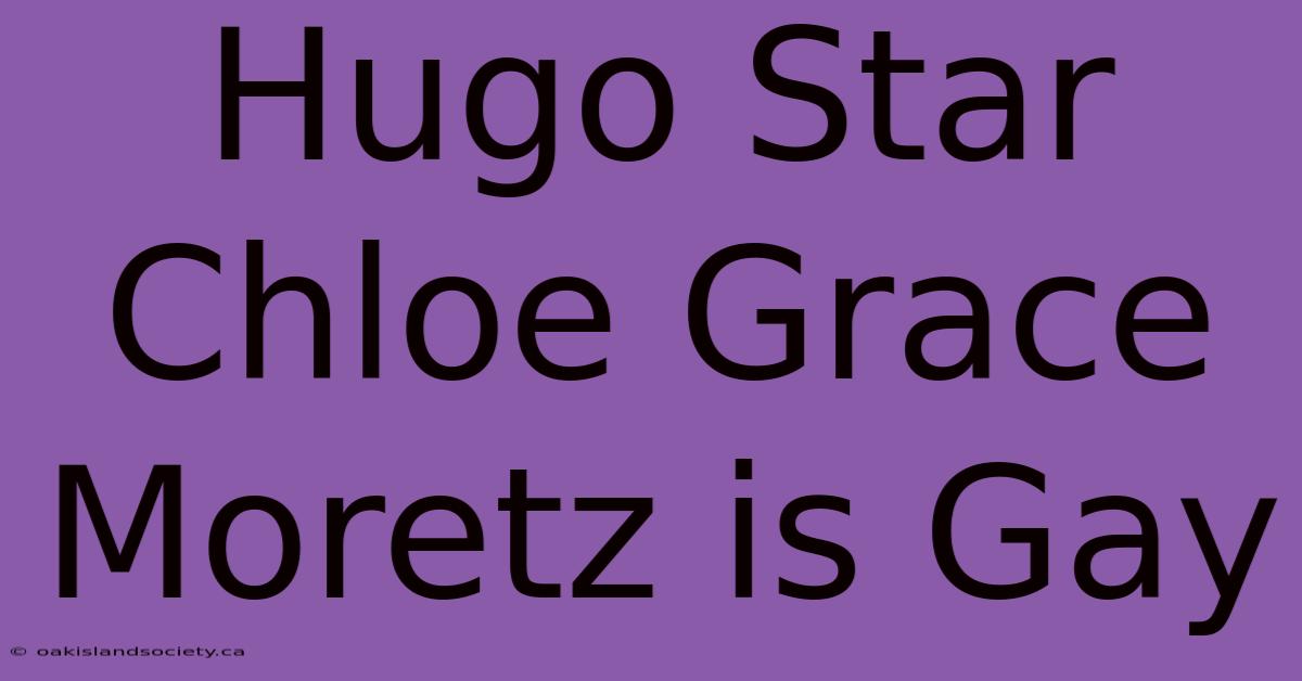 Hugo Star Chloe Grace Moretz Is Gay