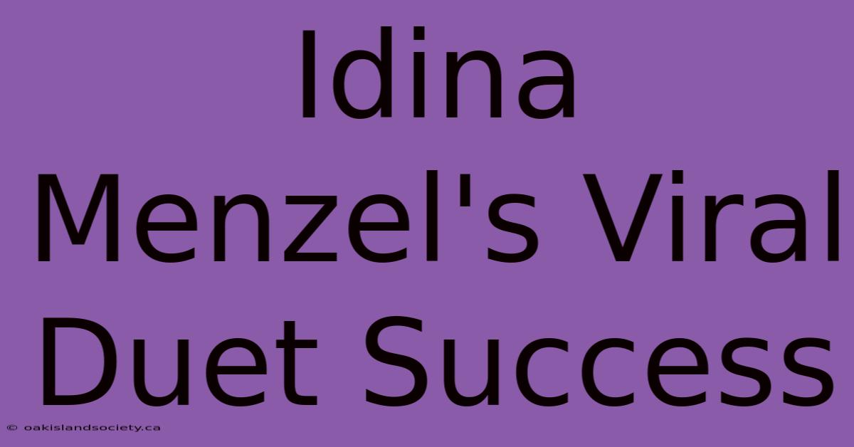 Idina Menzel's Viral Duet Success