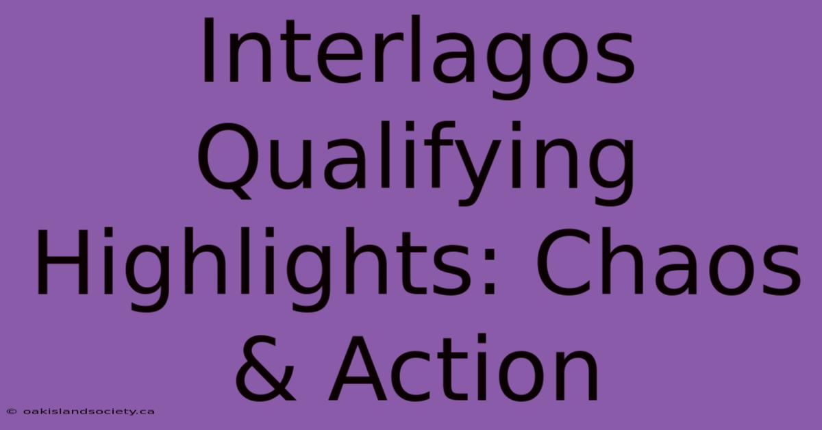 Interlagos Qualifying Highlights: Chaos & Action