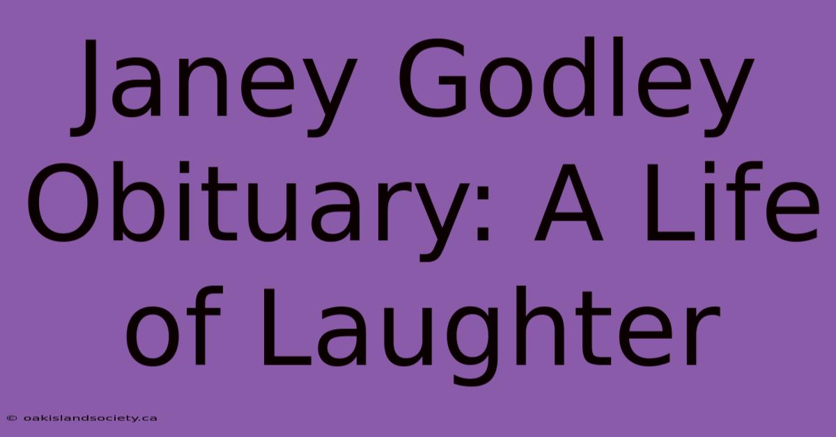 Janey Godley Obituary: A Life Of Laughter