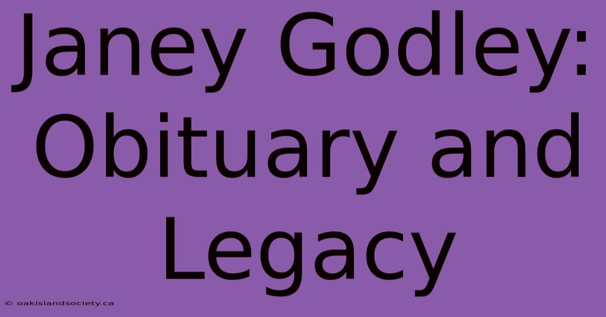 Janey Godley: Obituary And Legacy 