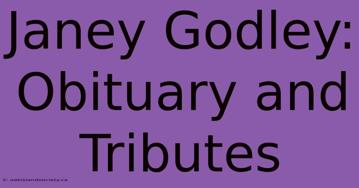 Janey Godley: Obituary And Tributes