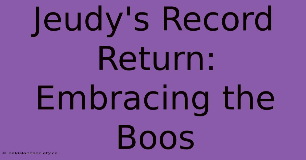 Jeudy's Record Return: Embracing The Boos