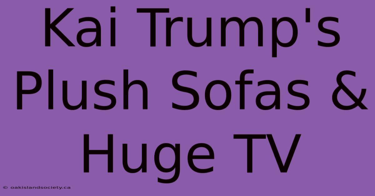 Kai Trump's Plush Sofas & Huge TV