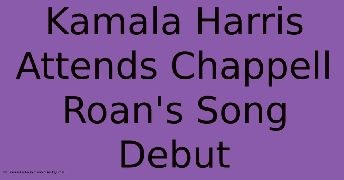 Kamala Harris Attends Chappell Roan's Song Debut