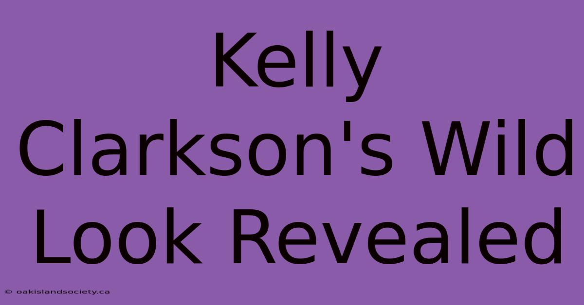 Kelly Clarkson's Wild Look Revealed 