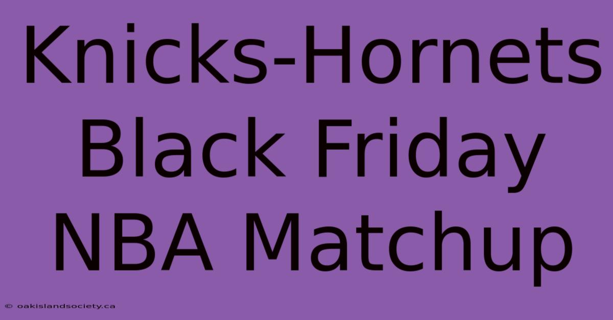 Knicks-Hornets Black Friday NBA Matchup