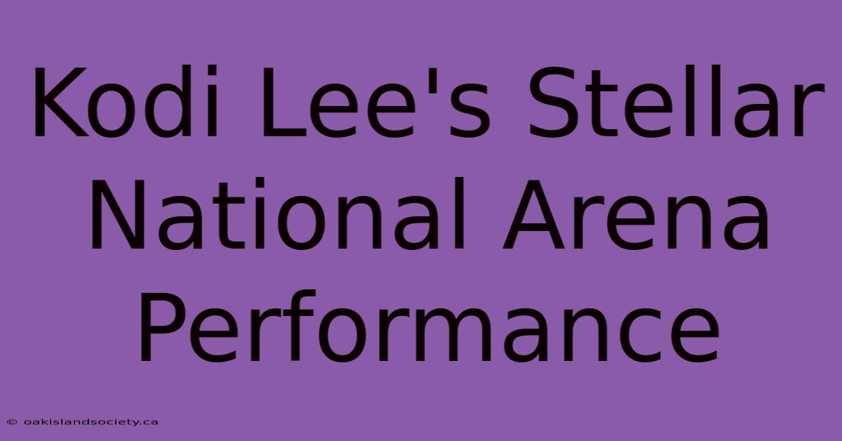 Kodi Lee's Stellar National Arena Performance