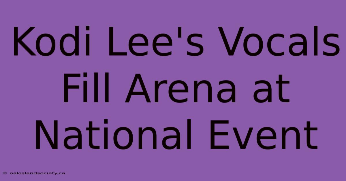 Kodi Lee's Vocals Fill Arena At National Event