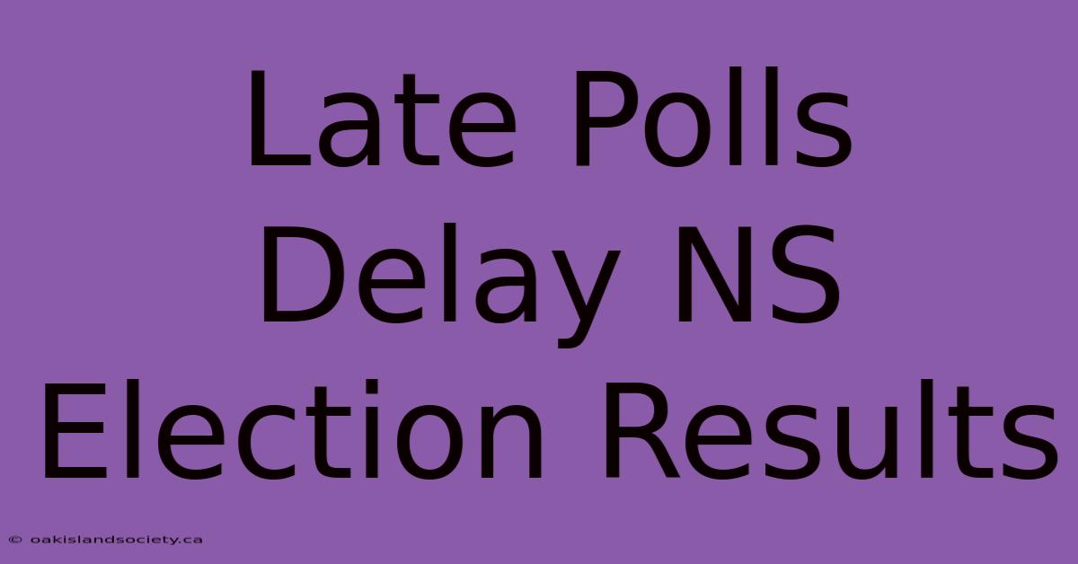 Late Polls Delay NS Election Results