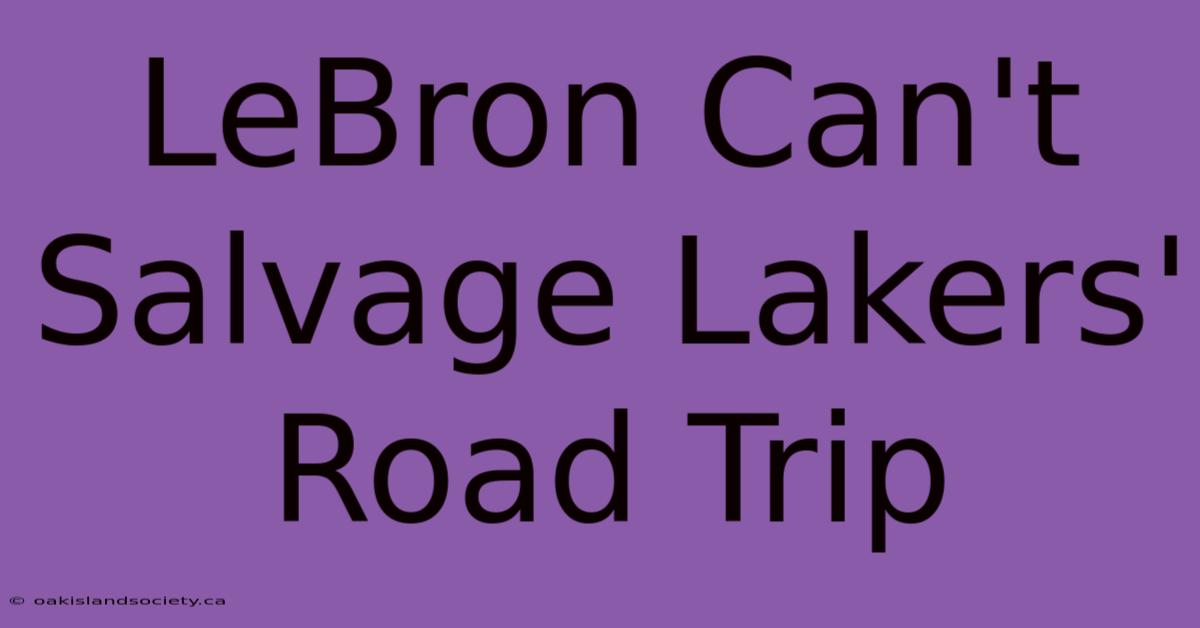 LeBron Can't Salvage Lakers' Road Trip