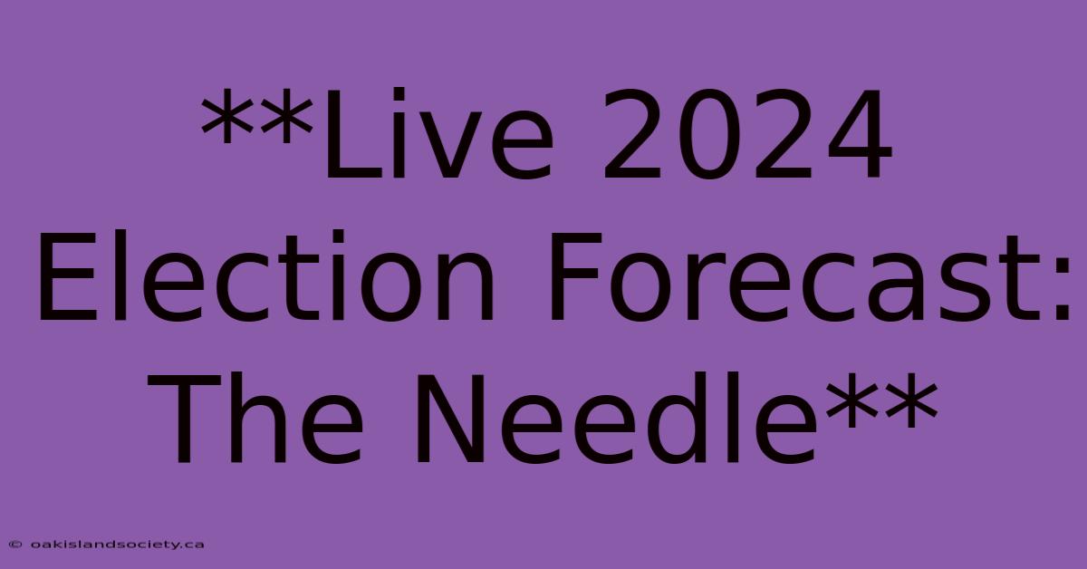 **Live 2024 Election Forecast: The Needle**