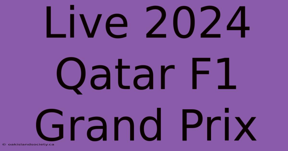 Live 2024 Qatar F1 Grand Prix