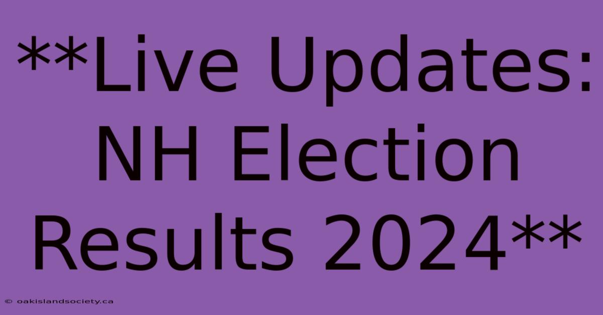 **Live Updates: NH Election Results 2024** 