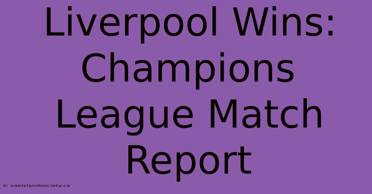 Liverpool Wins: Champions League Match Report