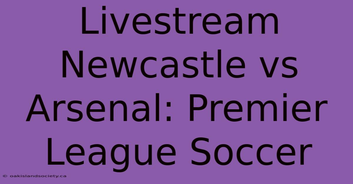 Livestream Newcastle Vs Arsenal: Premier League Soccer 