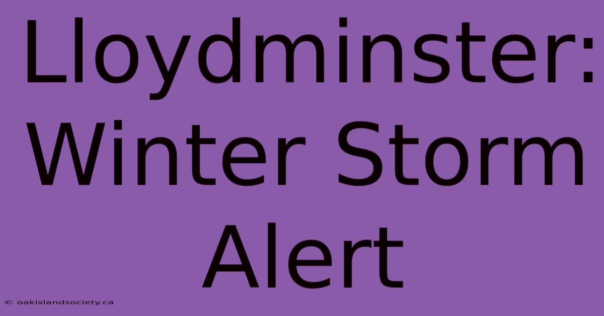 Lloydminster: Winter Storm Alert