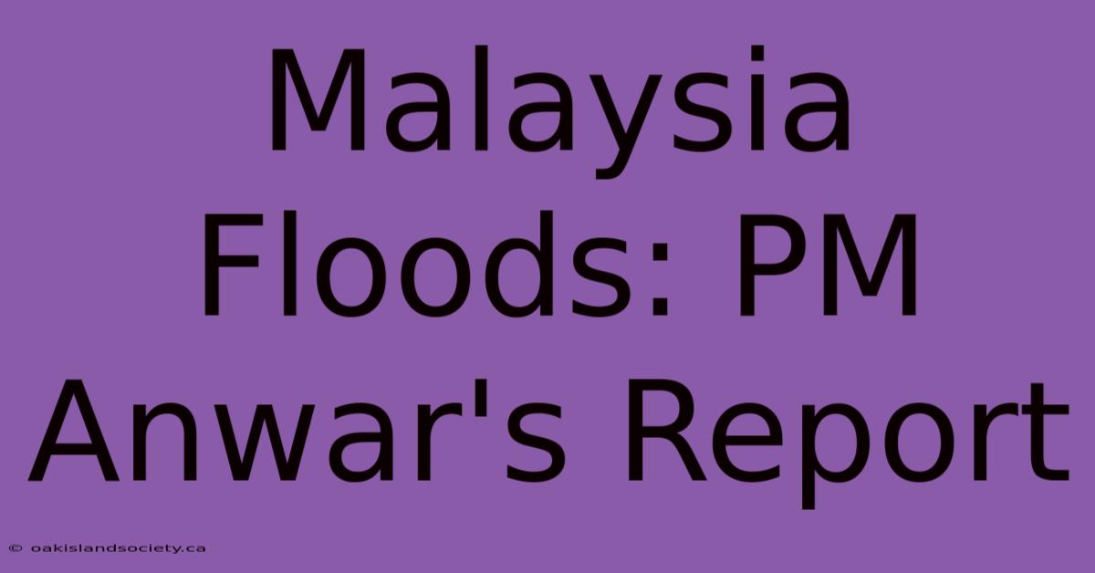 Malaysia Floods: PM Anwar's Report