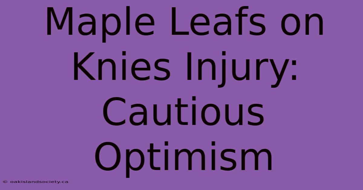 Maple Leafs On Knies Injury: Cautious Optimism