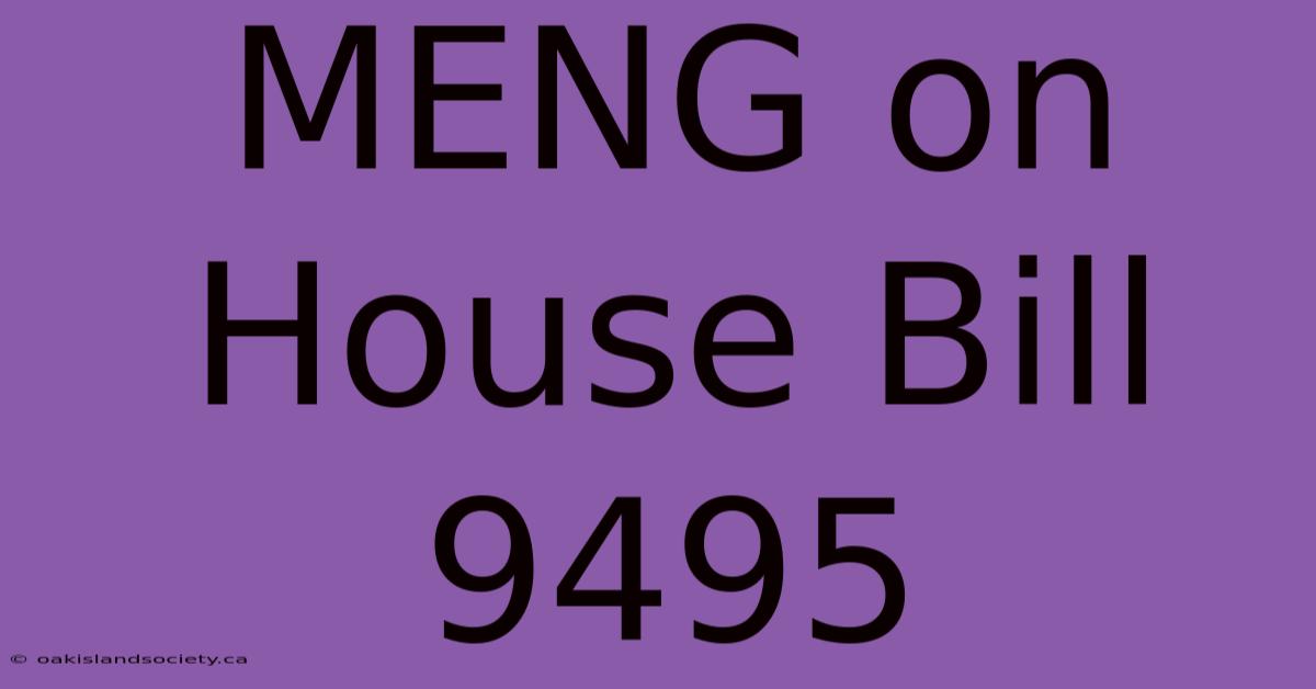 MENG On House Bill 9495