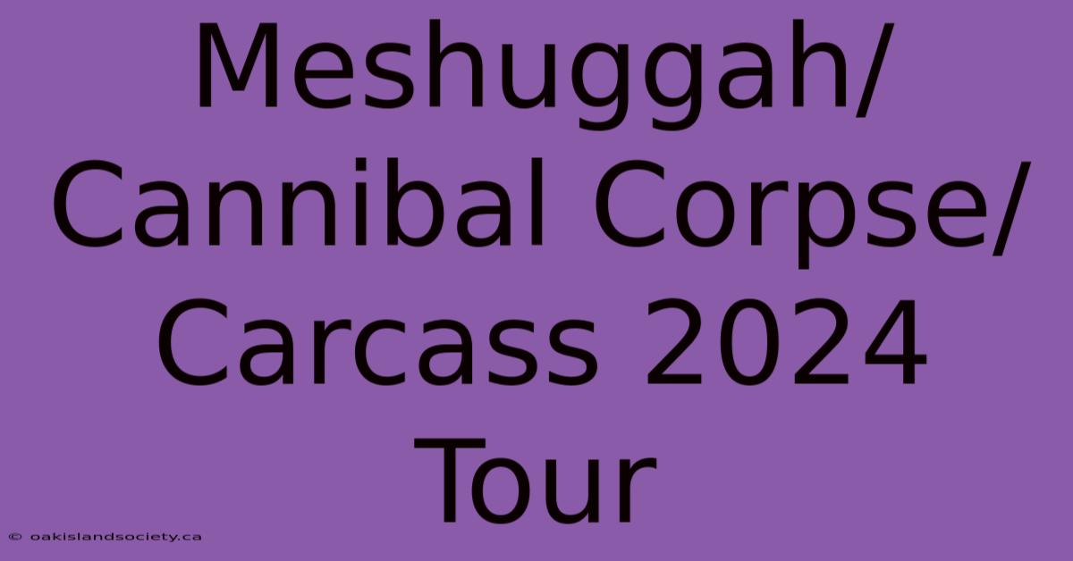 Meshuggah/Cannibal Corpse/Carcass 2024 Tour