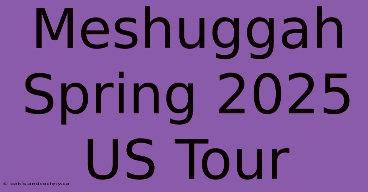 Meshuggah Spring 2025 US Tour