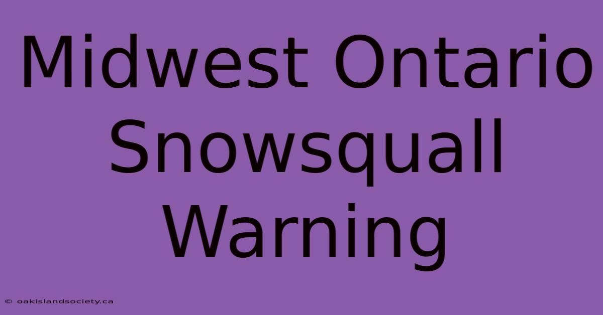 Midwest Ontario Snowsquall Warning